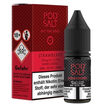 Pod Salt - Strawberry - Nikotinsalz E-Liquid (10 ml)