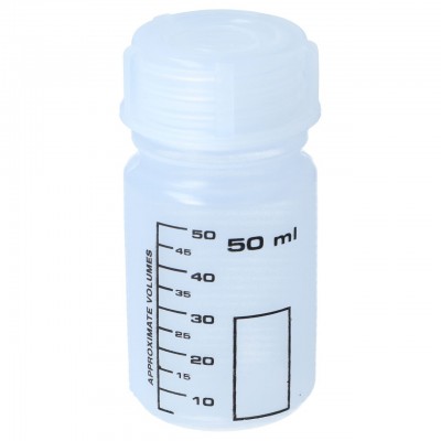 Weithalsflasche, PP, rund, graduiert (50 ml)