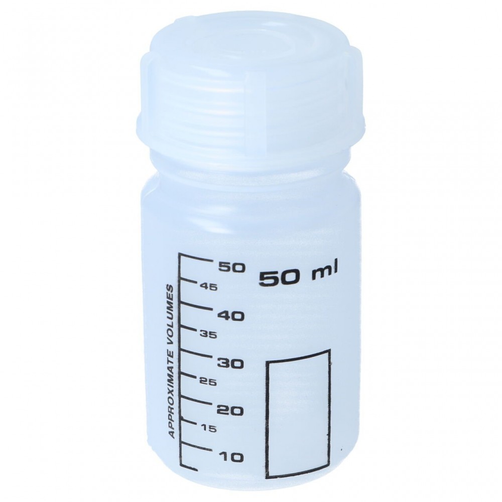 Weithalsflasche, PP, rund, graduiert (50 ml)
