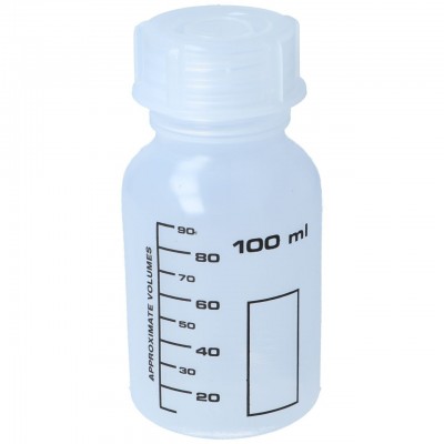 Weithalsflasche, PP, rund, graduiert (100 ml)