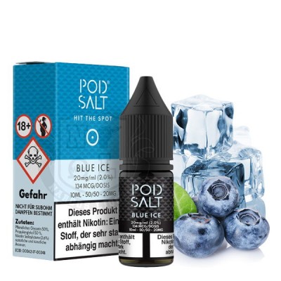 Pod Salt - Blue Ice - Nikotinsalz E-Liquid (10 ml)