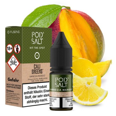 Pod Salt - Amnesia Mango (Cali Greens) - Nikotinsalz E-Liquid (10 ml)