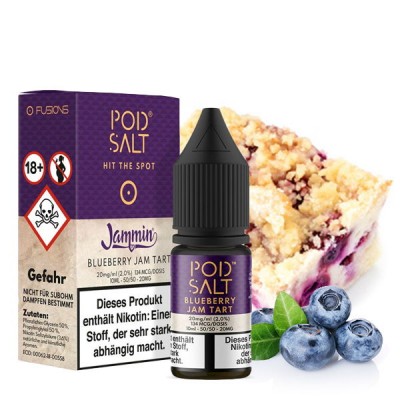 Pod Salt - Blueberry Jam Tart (Jammin) - Nikotinsalz E-Liquid (10 ml)