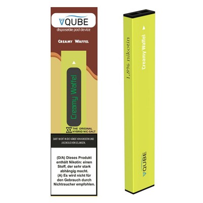 VQube Pod Device Einweg E-Zigarette Creamy Waffel