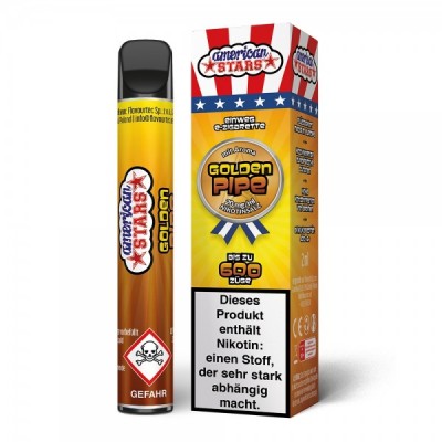 American Stars Einweg E-Zigarette Golden Pipe