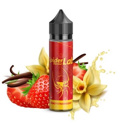 SpiderLab Aroma - Crazy Strawberry - 8 ml (inkl. 60 ml Leerflasche)